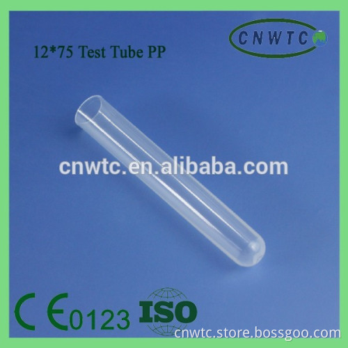 12X75mm plastic test tube